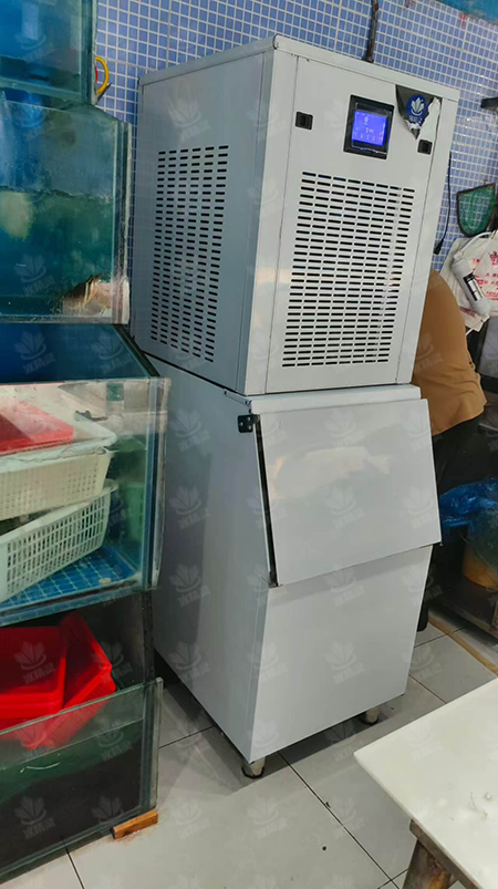 200公斤雪花制冰机交付北京朝阳区盛福小关菜市场《小邸海鲜》